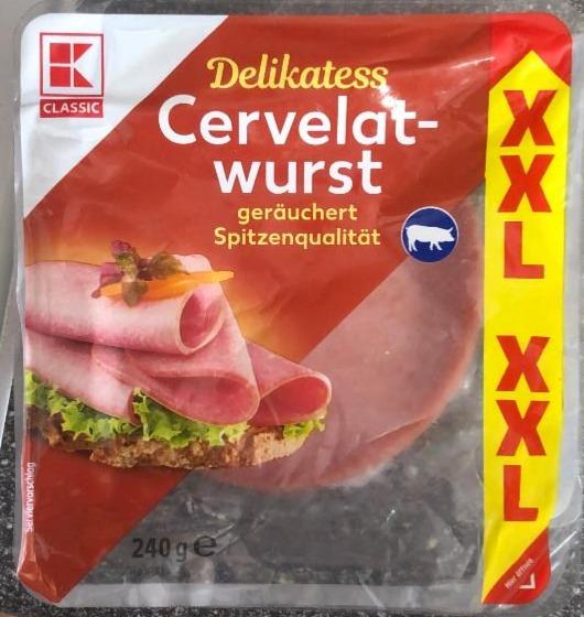 Fotografie - Cervelat -wurst geräuchert Spitzenqualität K-Classic