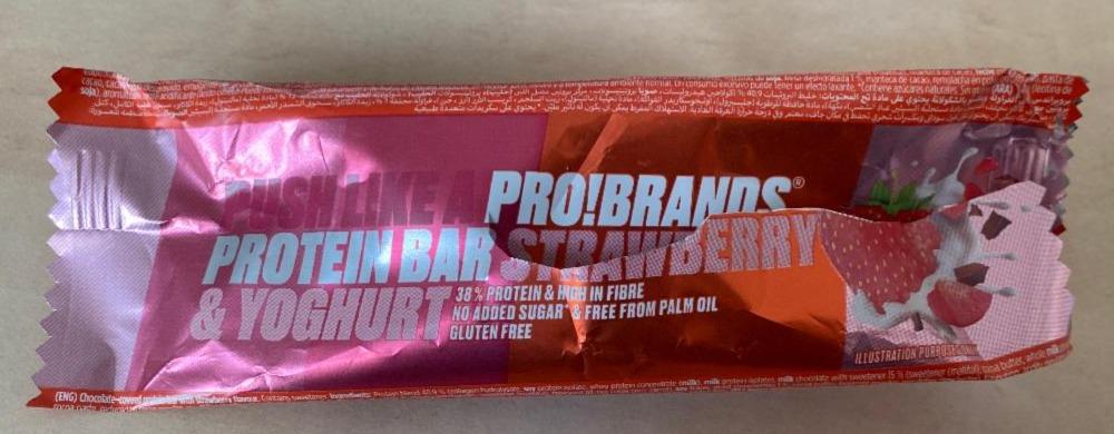 Fotografie - pro!brands protein bar strawberry & yoghurt