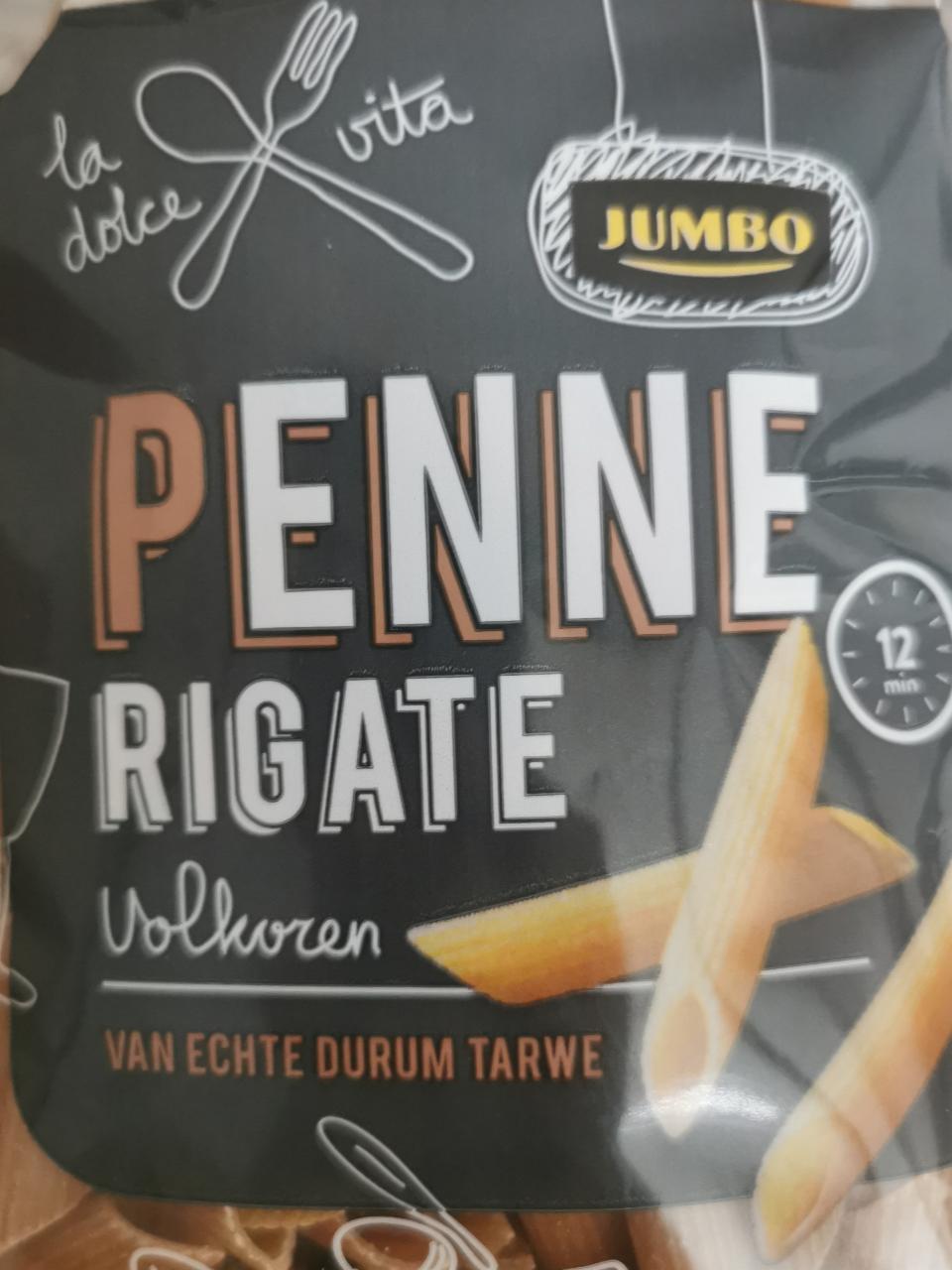 Fotografie - Cestoviny penne rigate jumbo celozrnné