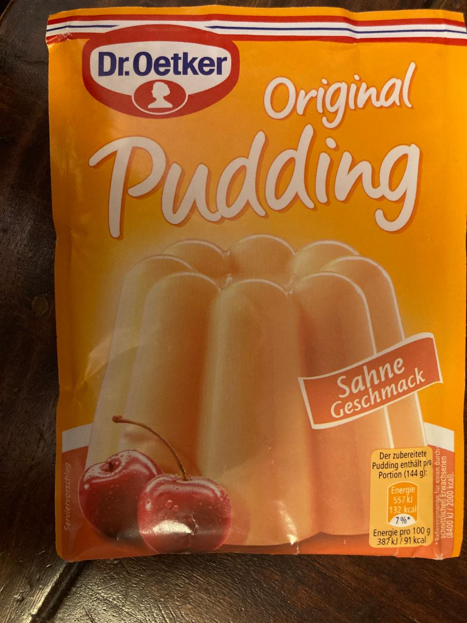 Fotografie - Dr. Oetker Pudding Sahne Geschmack