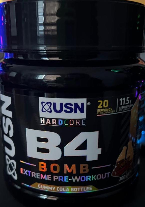 Fotografie - usn hardcore b4 bomb extreme pre workout