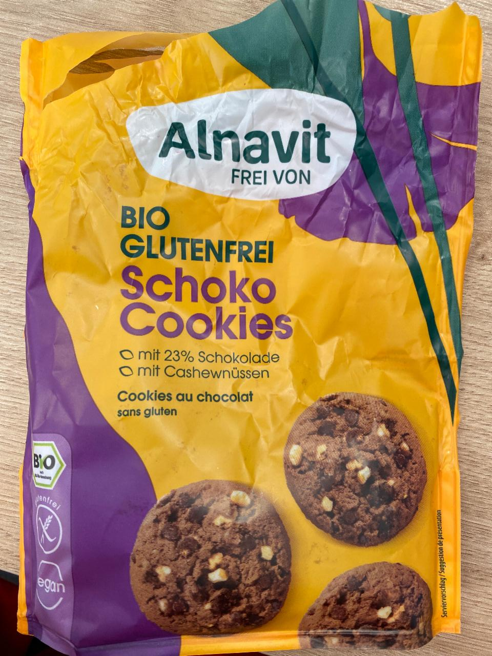 Fotografie - Bio Glutenfrei Schoko Cookies Alnavit