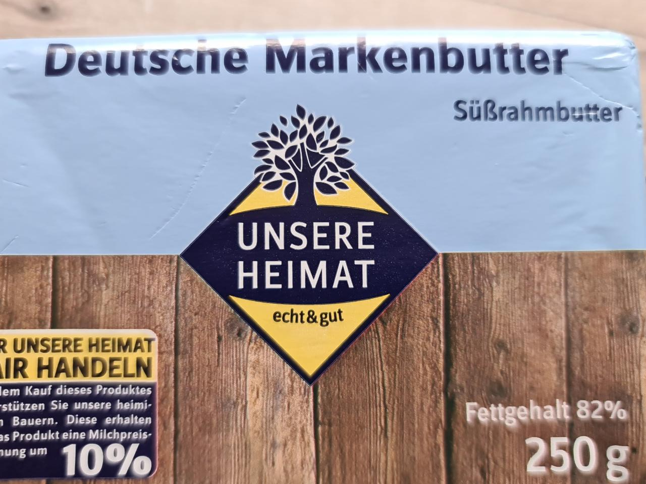 Fotografie - Deutsche Markenbutter Süßrahmbutter