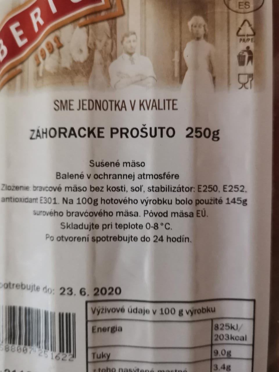 Fotografie - Záhorácke prošuto Berto