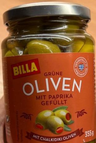 Fotografie - grune oliven mit paprika