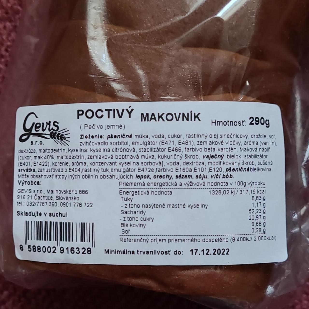 Fotografie - Poctivý makovník Gevis