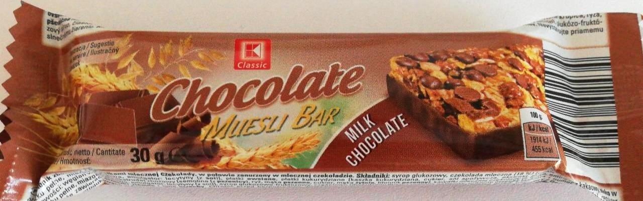 Fotografie - K Classic Chocolate muesli bar