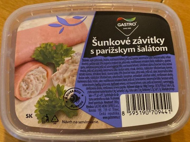 Fotografie - Šunkové závitky s parížskym šalátom Gastro