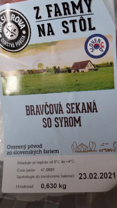 Fotografie - Bravčová sekaná so syrom Z farmy na stôl