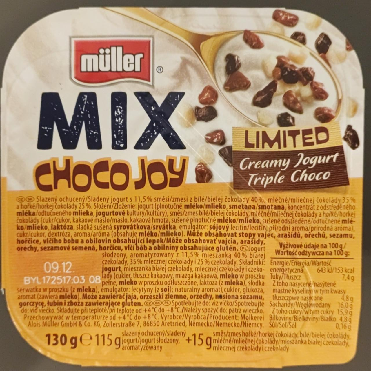 Fotografie - Mix Choco Joy Creamy Jogurt Triple Choco Müller