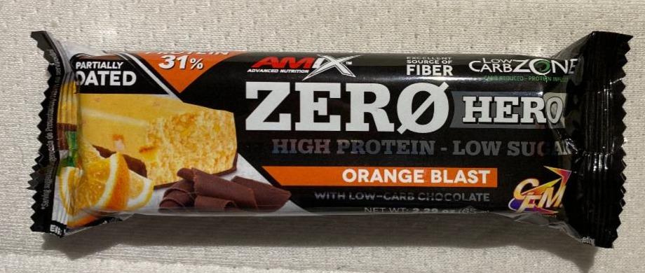 Fotografie - Zero Hero 31% Protein Bar Orange Amix