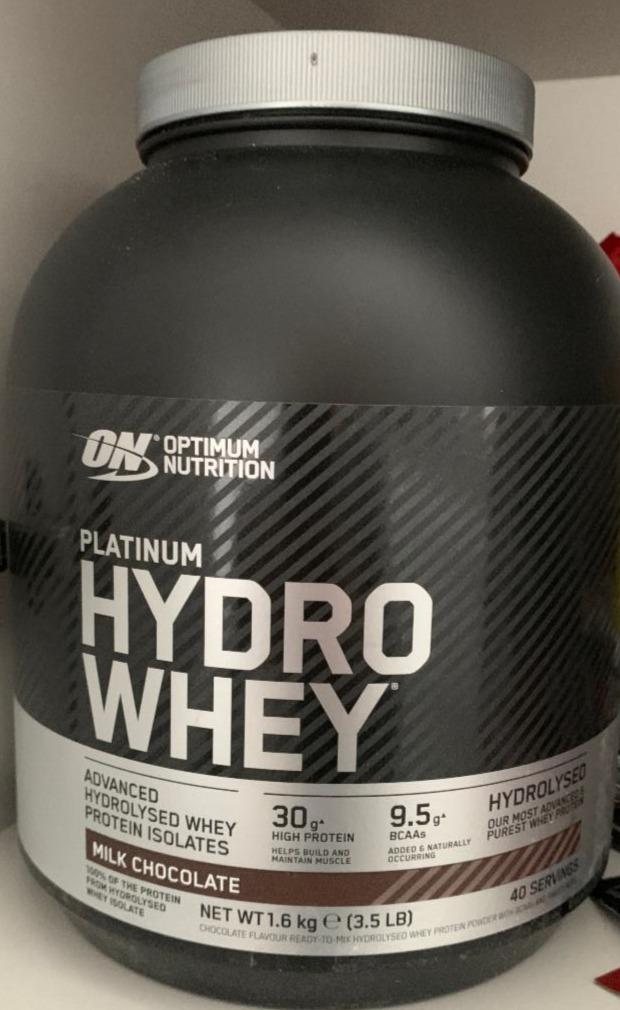 Fotografie - Platinum hydro whey Milk chocolate Optimum nutrition