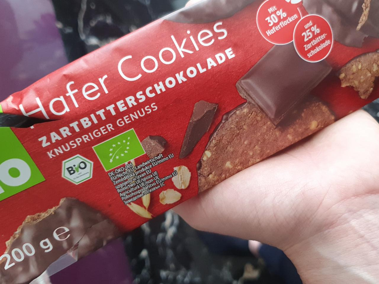 Fotografie - Hafer Cookies Zartbitterschokolade