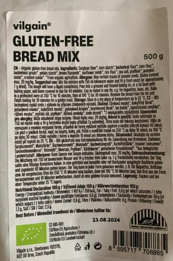 Fotografie - Gluten-free bread mix Vilgain