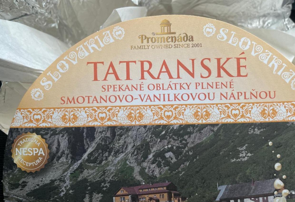 Fotografie - Tatranské spekané oblátky plnené smotanovo-vanilkovou náplňou Promenáda