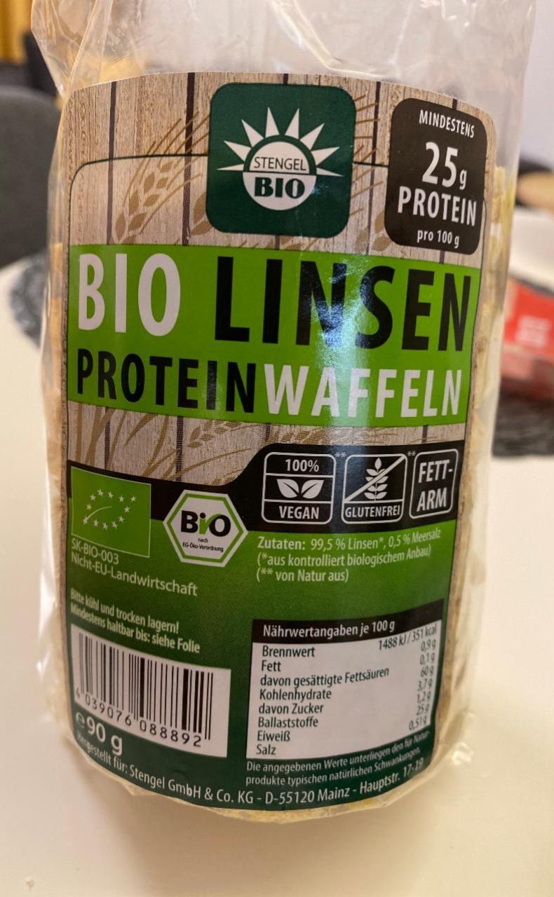 Fotografie - Bio Linsen Protein Waffeln Stengel Bio