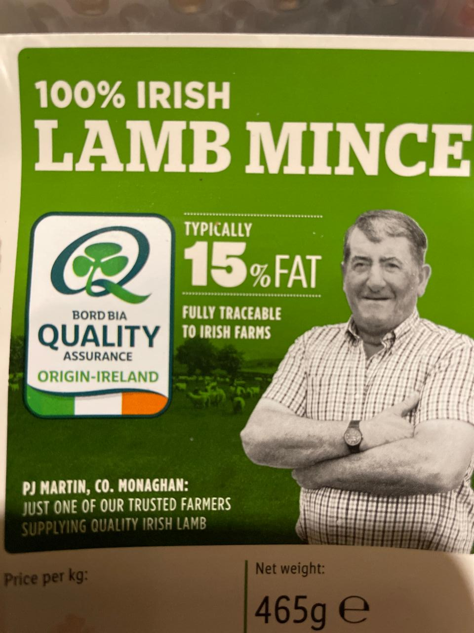 Fotografie - 100% Irish lamb mince 15% fat