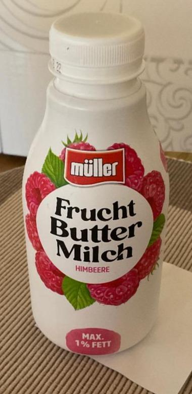 Fotografie - Frucht Butter milch Himbeere Müller