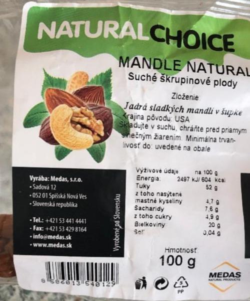 Fotografie - Mandle NATURAL CHOICE