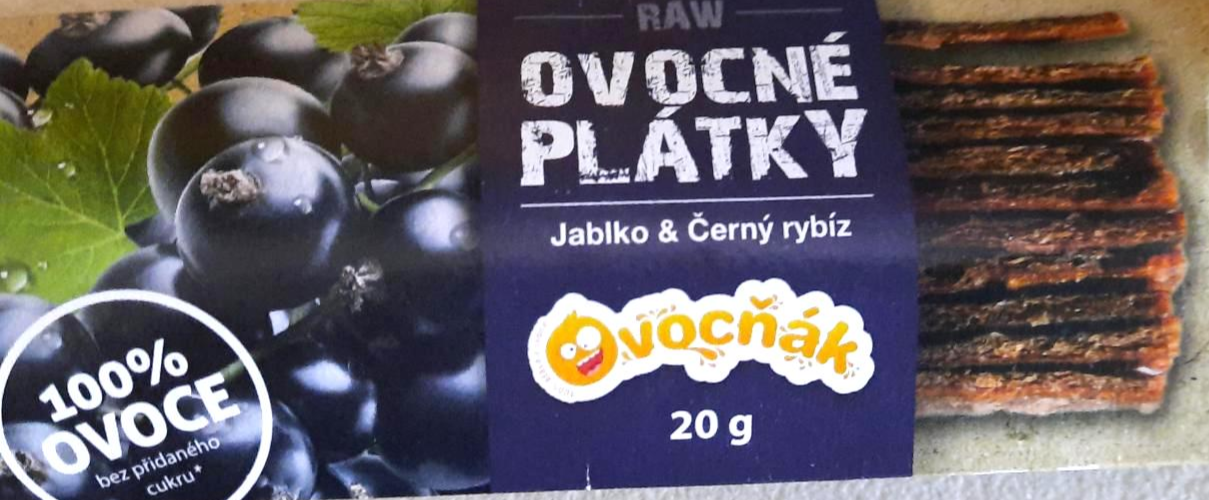 Fotografie - Ovocné plátky Jablko - černý rybíz Ovocňák