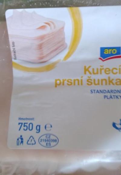 Fotografie - kuřecí prsní šunka 60% standardní plátky Aro