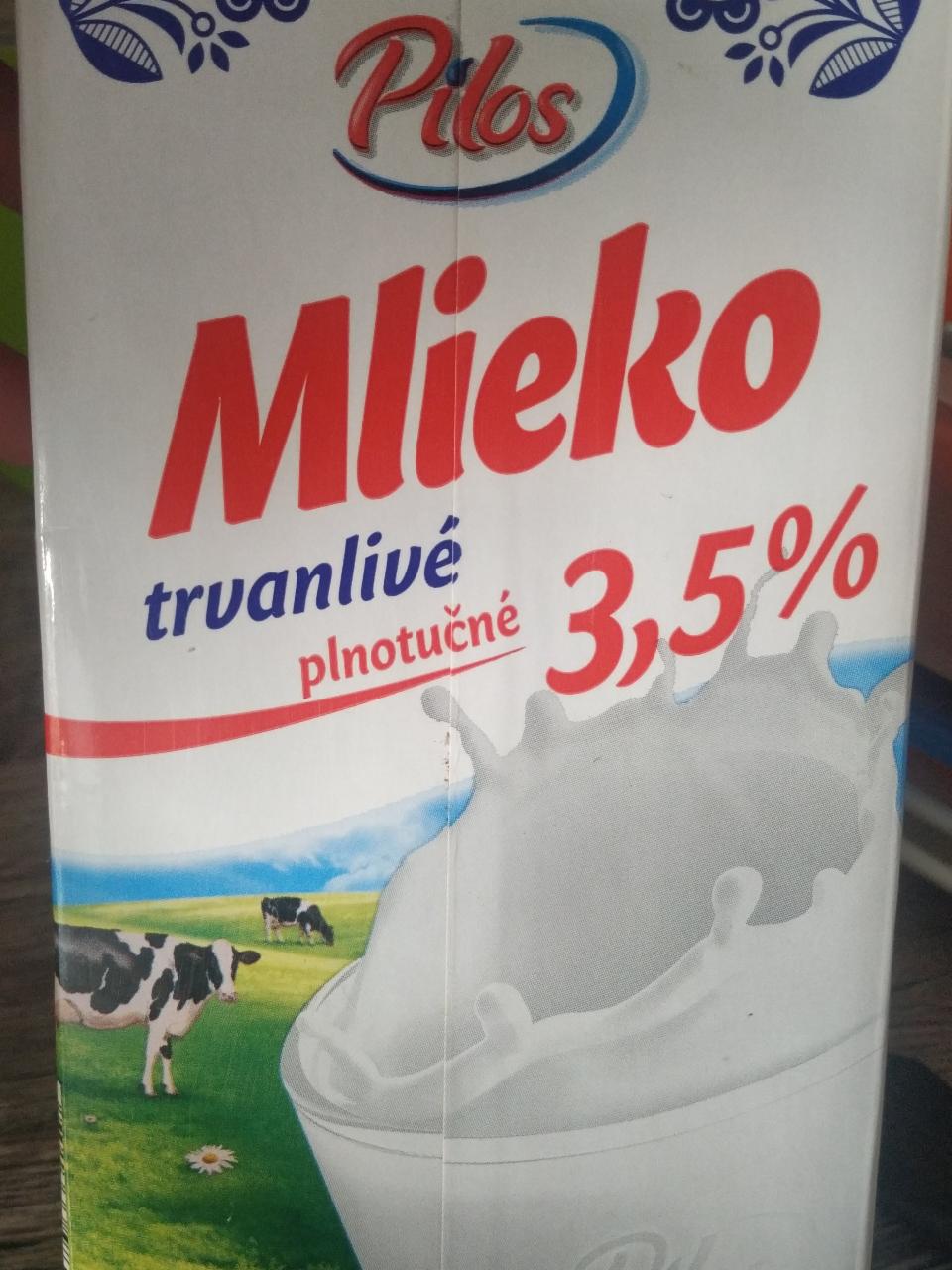 Fotografie - Mlieko trvanlivé plnotičné 3,5% Pilos