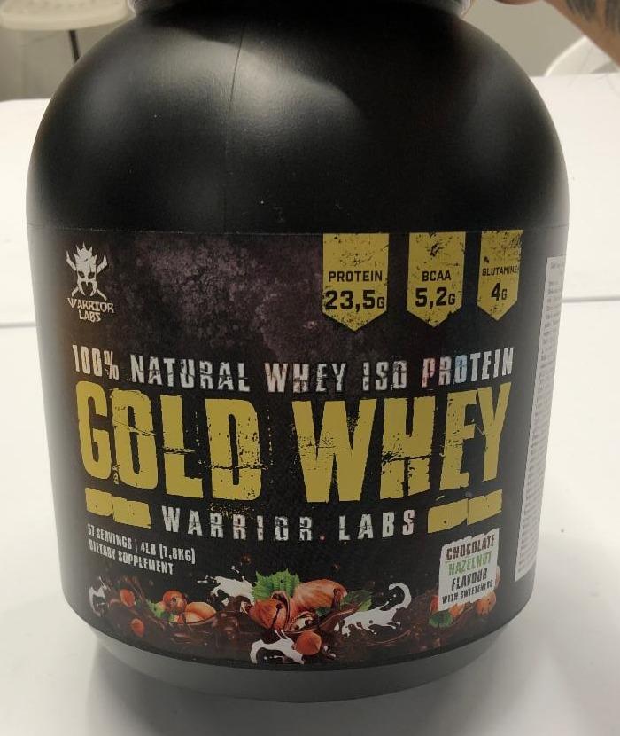 Fotografie - Gold Whey Warrior Labs chocolate hazelnut flavour