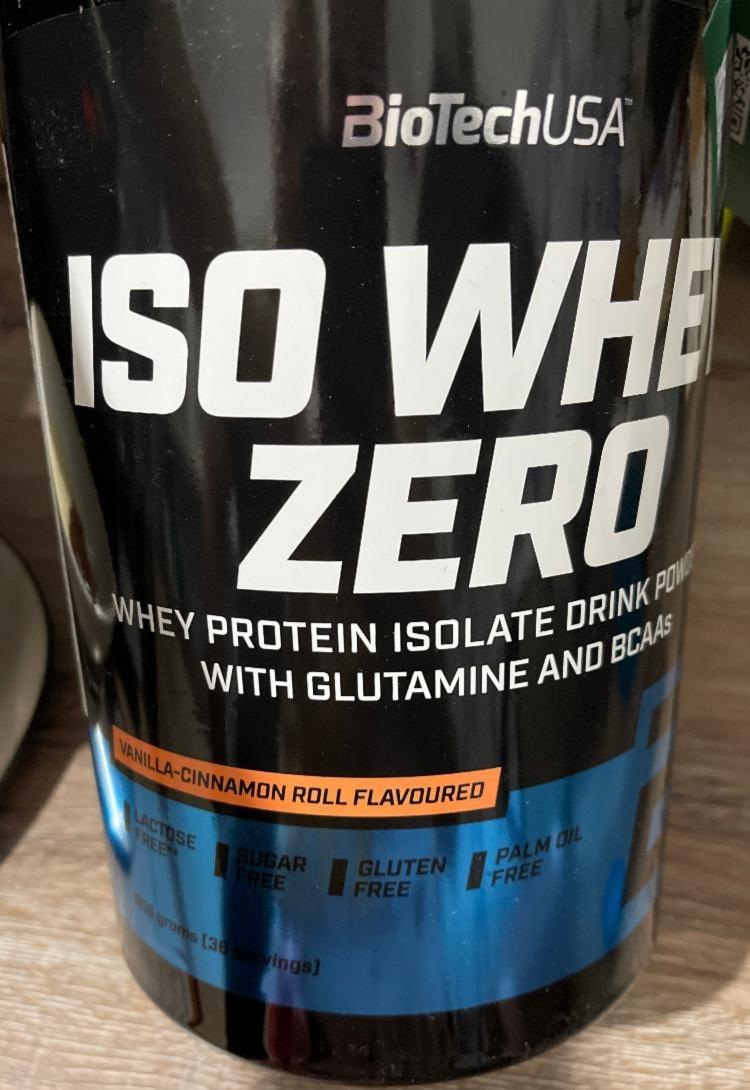 Fotografie - Iso Whey Zero Vanilla Cinnamon Roll škoricová rolka BioTechUSA