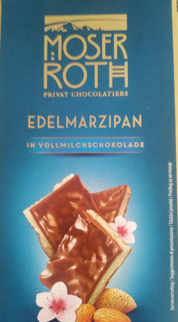 Fotografie - Edelmarzipan in vollmilchschokolade Moser Roth