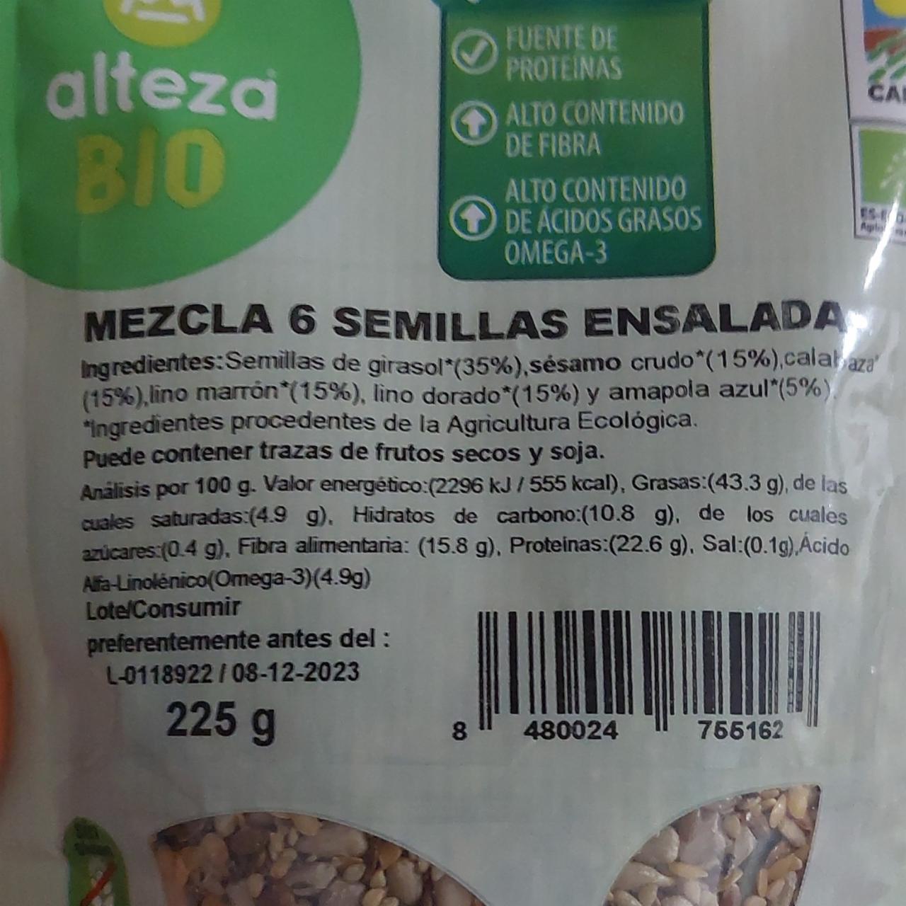 Fotografie - Mezcla 6 semillas ensalada Alteza