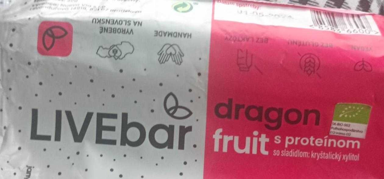 Fotografie - Dragon fruit s proteínom Livebar