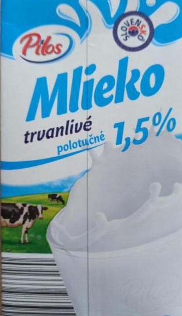 Fotografie - mlieko polotučné trvanlivé 1,5% Pilos