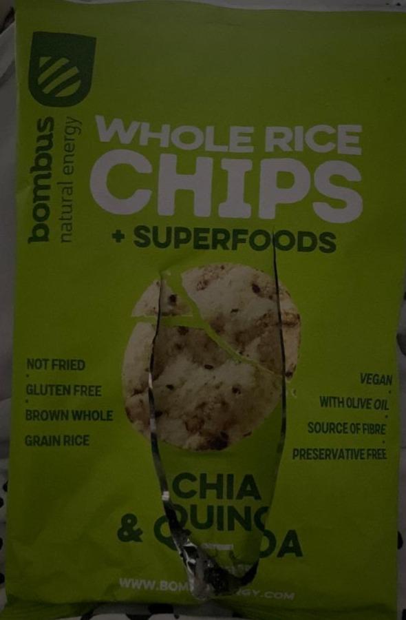 Fotografie - Whole Rice chips Chia & Quinoa Bombus