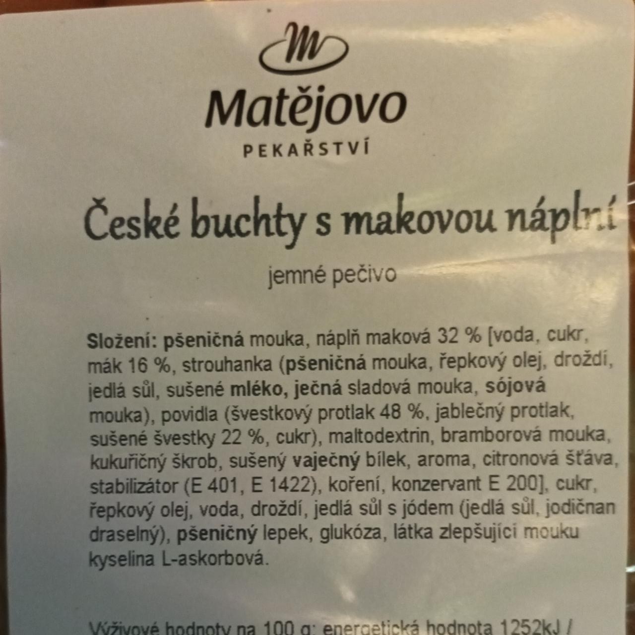 Fotografie - České buchty s makovou náplní Matějovo pekařství