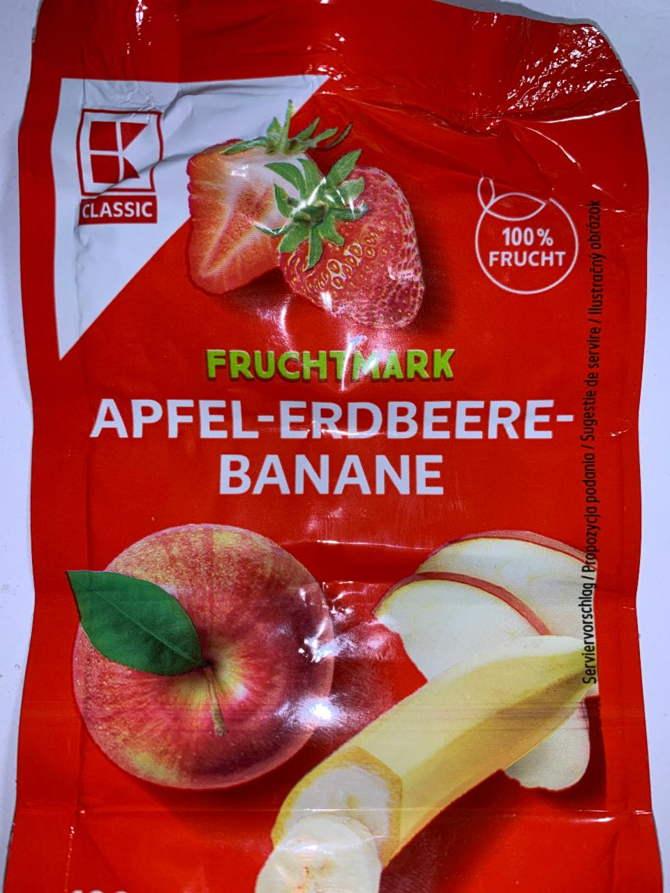 Fotografie - Apfel - erdbeere - banane Fruchtmark K-Classic