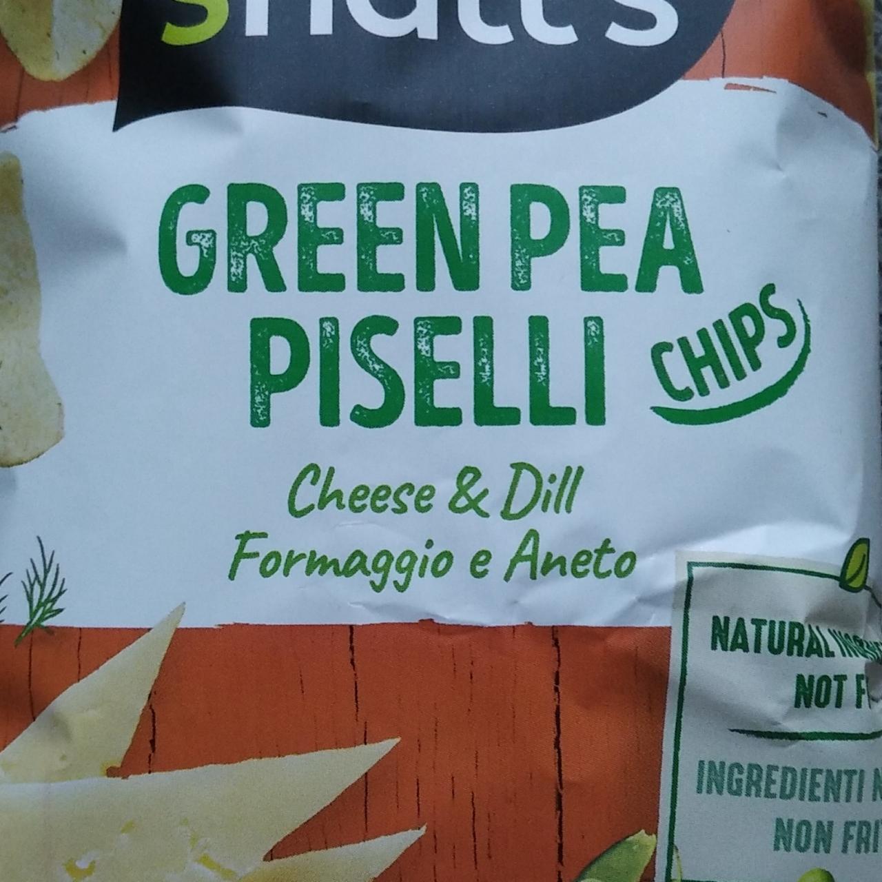Fotografie - Green Pea Piselli Chips Cheese & Dill Snatt's