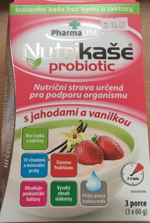 Fotografie - Nutrikaša probiotic jahoda a vanilka PharmaLINE