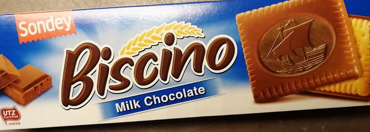 Fotografie - Sondey Biscino Milk Chocolate maslové sušienky polomáčané