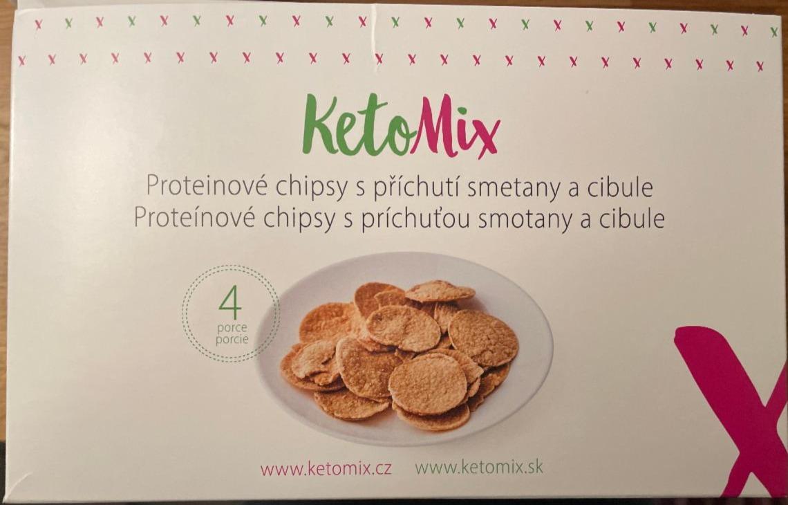 Fotografie - Proteinové chipsy s príchuťou smotany a cibule KetoMix