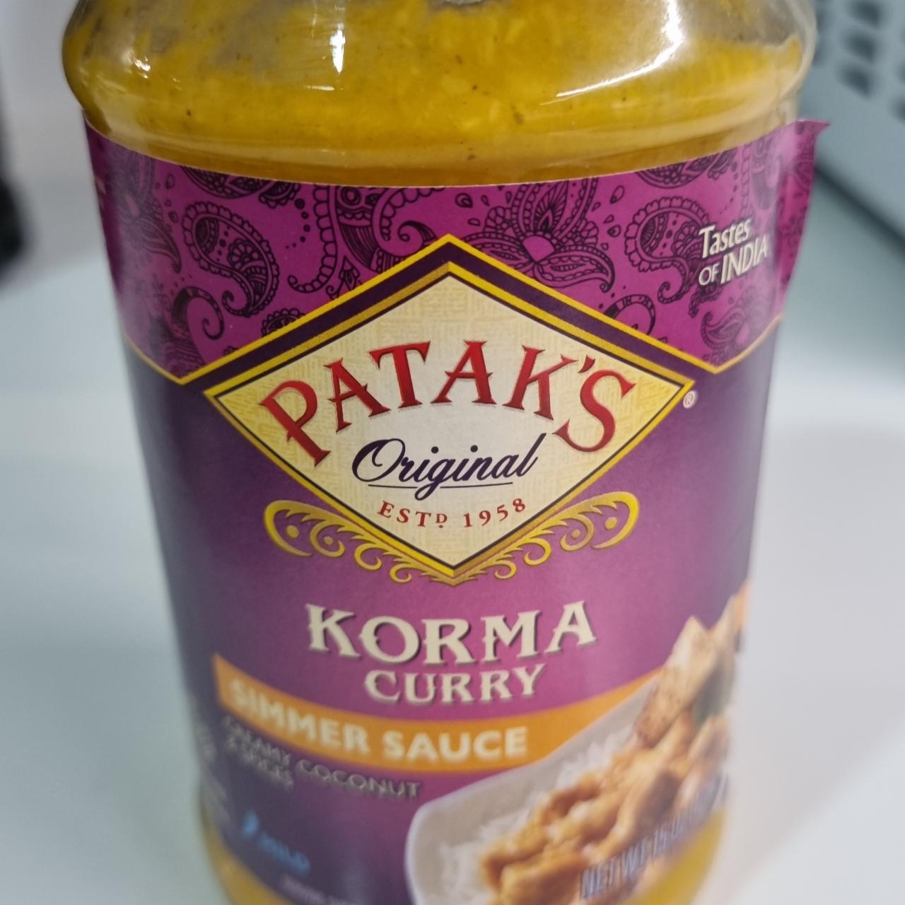 Fotografie - Korma Curry Simmer Sauce Patak's
