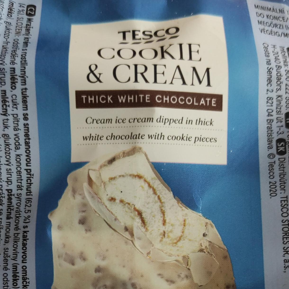 Fotografie - Cookies & Cream Thick White Chocolate Tesco