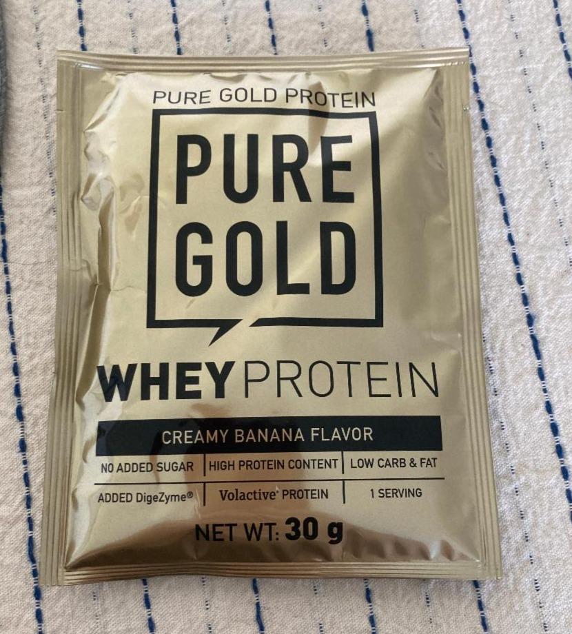 Fotografie - PURE GOLD Whey protein creamy banana flavor