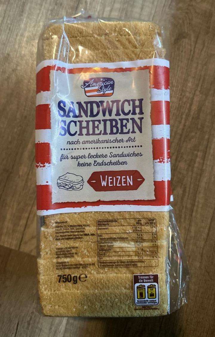 Fotografie - Sandwich Scheiben Weizen American Style