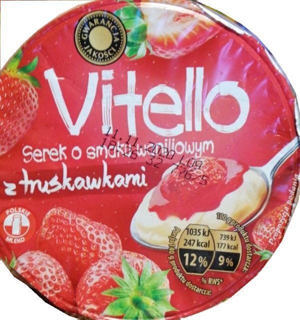 Fotografie - dezert s vanilkovou a jahodovou príchuťou Vitello