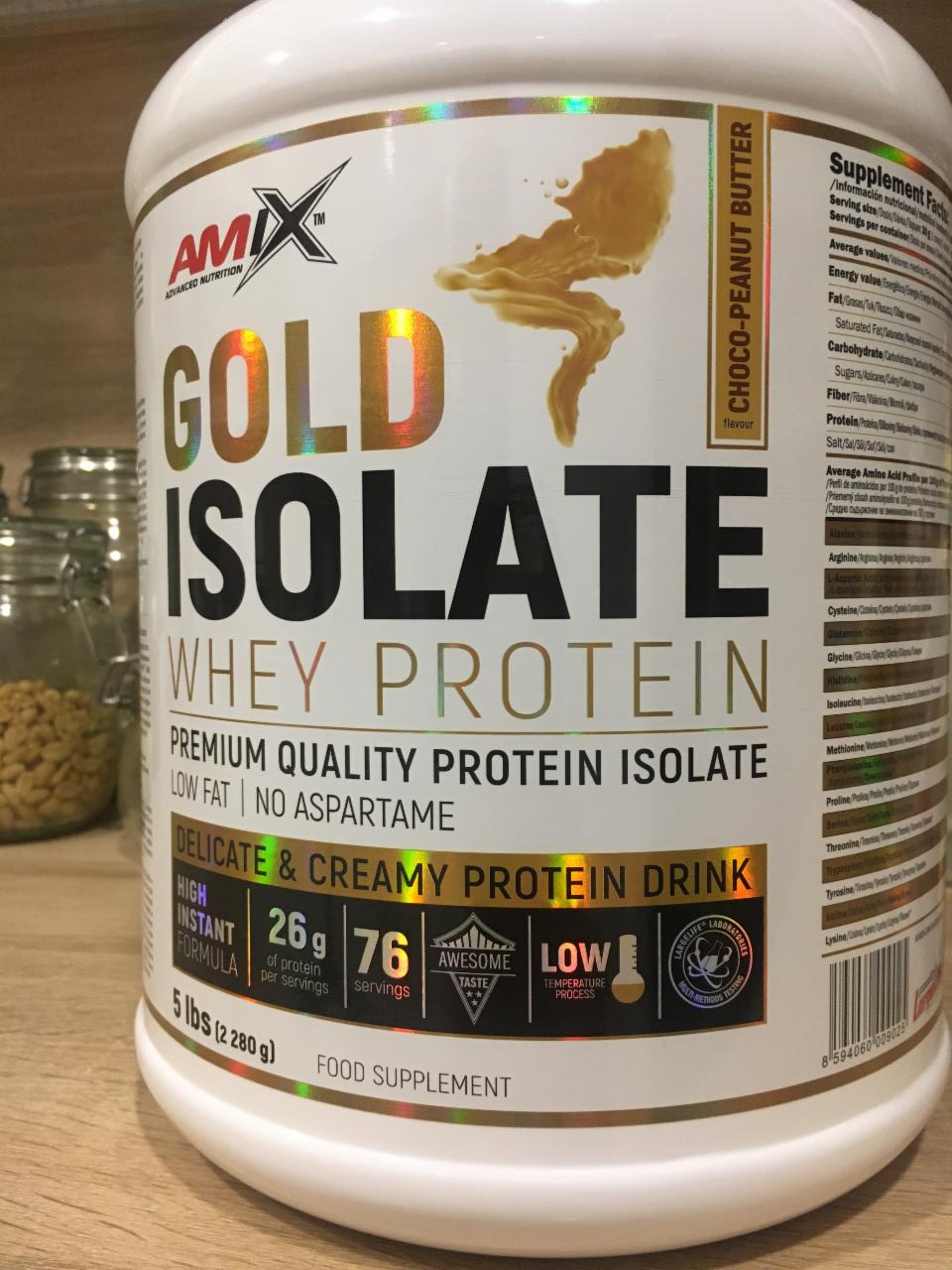 Fotografie - Gold Isolate whey protein Choco- peanut butter