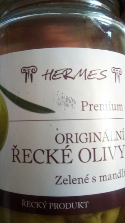 Fotografie - Hermes originálne grécke zelené olivy s mandľou