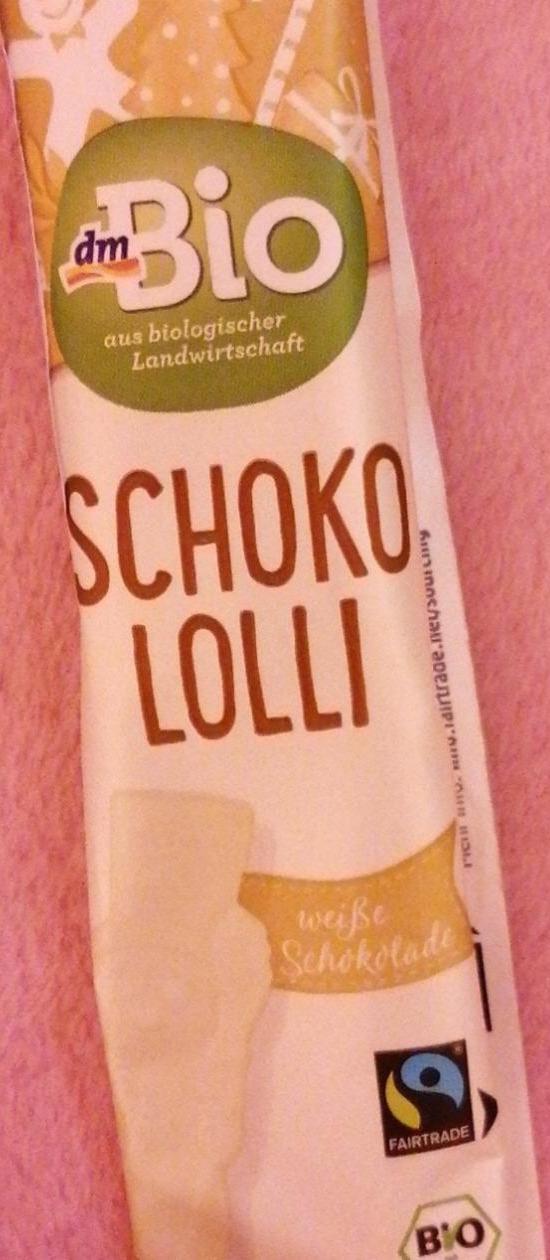 Fotografie - Čokoládová lízanka Shoko Lolli biela čokoláda dmBio