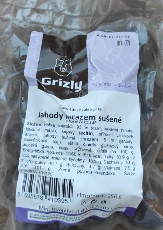 Fotografie - Grizly Jahody mrazem sušené v horkej čokoláde