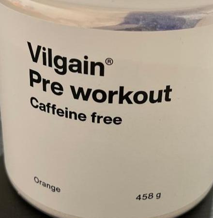 Fotografie - Pre workout caffeine free Orange Vilgain