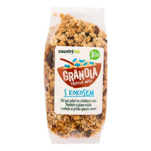 Fotografie - granola křupavé müsli s kokosem Bio Country Life